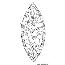 Dessin à colorier: Mandalas Fleurs (Mandalas) #117066 - Coloriages à imprimer