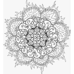 Dessin à colorier: Mandalas Fleurs (Mandalas) #117089 - Coloriages à Imprimer