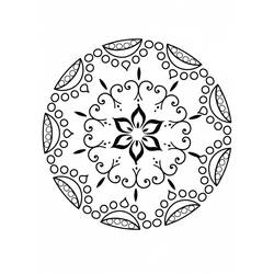 Dessin à colorier: Mandalas Fleurs (Mandalas) #117103 - Coloriages à imprimer