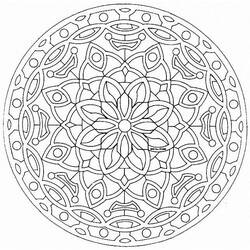 Dessin à colorier: Mandalas Fleurs (Mandalas) #117104 - Coloriages à Imprimer