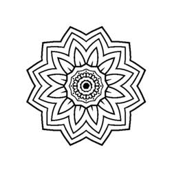 Dessin à colorier: Mandalas Fleurs (Mandalas) #117121 - Coloriages à Imprimer
