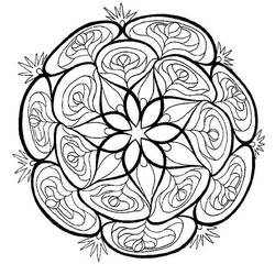 Dessin à colorier: Mandalas Fleurs (Mandalas) #117138 - Coloriages à Imprimer