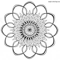Dessin à colorier: Mandalas Fleurs (Mandalas) #117143 - Coloriages à Imprimer