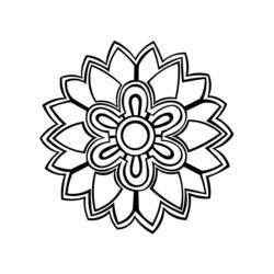 Dessin à colorier: Mandalas Fleurs (Mandalas) #117171 - Coloriages à Imprimer