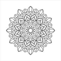 Dessin à colorier: Mandalas Fleurs (Mandalas) #172770 - Coloriages à Imprimer Gratuits