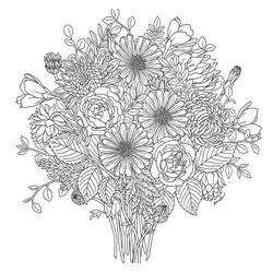 Dessin à colorier: Mandalas Fleurs (Mandalas) #172776 - Coloriages à Imprimer Gratuits