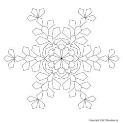 Dessin à colorier: Mandalas Flocon (Mandalas) #117600 - Coloriages à imprimer