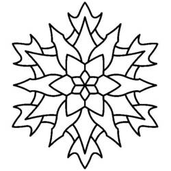Dessin à colorier: Mandalas Flocon (Mandalas) #117605 - Coloriages à imprimer