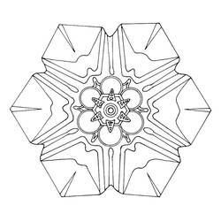 Dessin à colorier: Mandalas Flocon (Mandalas) #117631 - Coloriages à imprimer