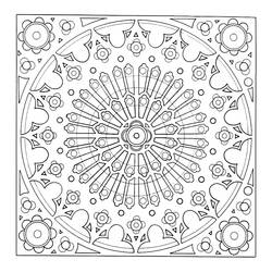 Dessin à colorier: Mandalas Flocon (Mandalas) #117773 - Coloriages à imprimer