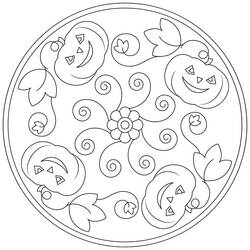 Dessin à colorier: Mandalas Halloween (Mandalas) #202521 - Coloriages à Imprimer Gratuits