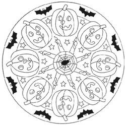 Dessin à colorier: Mandalas Halloween (Mandalas) #202527 - Coloriages à Imprimer Gratuits