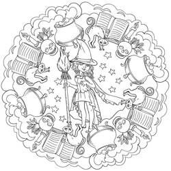 Dessin à colorier: Mandalas Halloween (Mandalas) #202530 - Coloriages à Imprimer Gratuits