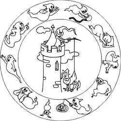 Dessin à colorier: Mandalas Halloween (Mandalas) #202533 - Coloriages à Imprimer Gratuits