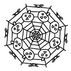 Dessin à colorier: Mandalas Halloween (Mandalas) #202545 - Coloriages à Imprimer Gratuits
