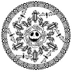 Dessin à colorier: Mandalas Halloween (Mandalas) #202547 - Coloriages à Imprimer Gratuits