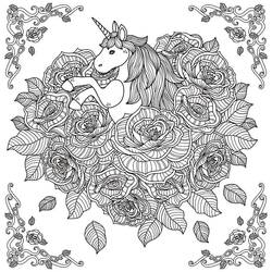 Dessin à colorier: Mandalas Licorne (Mandalas) #174005 - Coloriages à Imprimer Gratuits