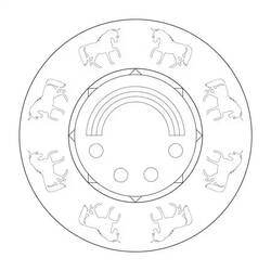 Dessin à colorier: Mandalas Licorne (Mandalas) #174007 - Coloriages à Imprimer Gratuits