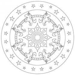 Dessin à colorier: Mandalas Licorne (Mandalas) #174012 - Coloriages à Imprimer Gratuits