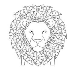 Coloriage Mandalas Lion (Mandalas) #220798 à imprimer et colorier