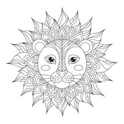 Coloriage Mandalas Lion (Mandalas) #220800 à imprimer et colorier