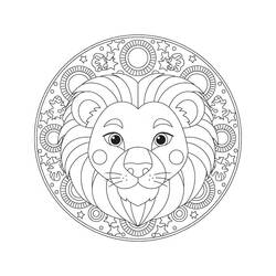 Coloriage Mandalas Lion (Mandalas) #220802 à imprimer et colorier