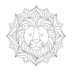 Coloriage Mandalas Lion (Mandalas) #220803 à imprimer et colorier