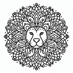 Coloriage Mandalas Lion (Mandalas) #220805 à imprimer et colorier