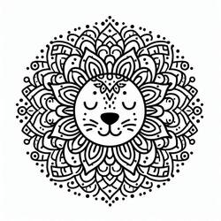 Coloriage Mandalas Lion (Mandalas) #220810 à imprimer et colorier