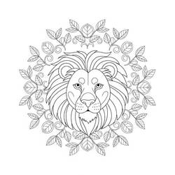 Coloriage Mandalas Lion (Mandalas) #220811 à imprimer et colorier
