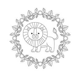 Coloriage Mandalas Lion (Mandalas) #220814 à imprimer et colorier