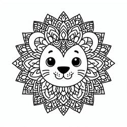 Coloriage Mandalas Lion (Mandalas) #220816 à imprimer et colorier