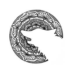 Dessin à colorier: Mandalas Loup (Mandalas) #214298 - Coloriages à Imprimer Gratuits