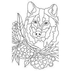 Dessin à colorier: Mandalas Loup (Mandalas) #214301 - Coloriages à Imprimer Gratuits