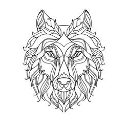 Dessin à colorier: Mandalas Loup (Mandalas) #214303 - Coloriages à Imprimer Gratuits