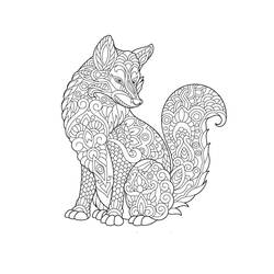 Dessin à colorier: Mandalas Loup (Mandalas) #214308 - Coloriages à Imprimer Gratuits