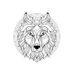 Dessin à colorier: Mandalas Loup (Mandalas) #214315 - Coloriages à Imprimer Gratuits