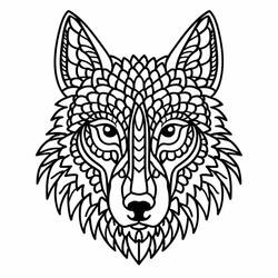 Dessin à colorier: Mandalas Loup (Mandalas) #214323 - Coloriages à Imprimer Gratuits