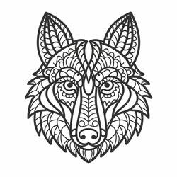 Dessin à colorier: Mandalas Loup (Mandalas) #214325 - Coloriages à Imprimer Gratuits