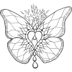 Dessin à colorier: Mandalas Papillon (Mandalas) #117382 - Coloriages à imprimer