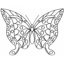 Dessin à colorier: Mandalas Papillon (Mandalas) #117385 - Coloriages à imprimer