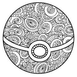 Dessin à colorier: Mandalas Pokémon (Mandalas) #174023 - Coloriages à Imprimer Gratuits