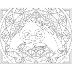 Dessin à colorier: Mandalas Pokémon (Mandalas) #174046 - Coloriages à Imprimer Gratuits