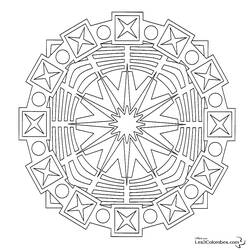 Dessin à colorier: Mandalas pour Enfants (Mandalas) #124133 - Coloriages à Imprimer Gratuits