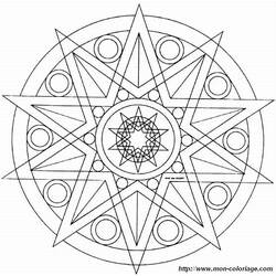 Dessin à colorier: Mandalas pour Enfants (Mandalas) #124352 - Coloriages à Imprimer Gratuits