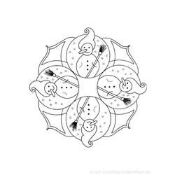 Dessin à colorier: Mandalas pour Enfants (Mandalas) #124387 - Coloriages à Imprimer Gratuits