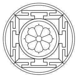 Dessin à colorier: Mandalas pour Enfants (Mandalas) #124390 - Coloriages à Imprimer Gratuits