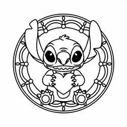 Dessin à colorier: Mandalas Stitch (Mandalas) #216357 - Coloriages à Imprimer Gratuits