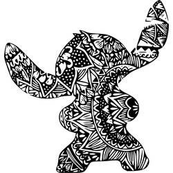 Dessin à colorier: Mandalas Stitch (Mandalas) #216361 - Coloriages à Imprimer Gratuits