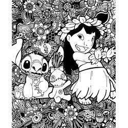 Dessin à colorier: Mandalas Stitch (Mandalas) #216362 - Coloriages à Imprimer Gratuits